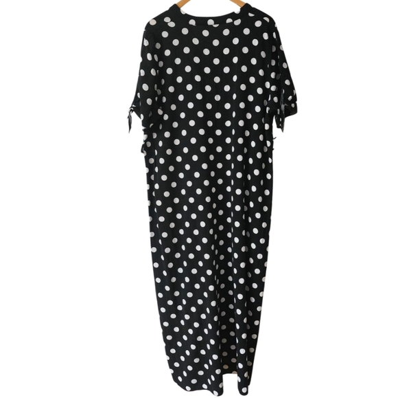 Evans pre-loved plus-size button front dress. Black white polka-dots Size 20US - Picture 6 of 16